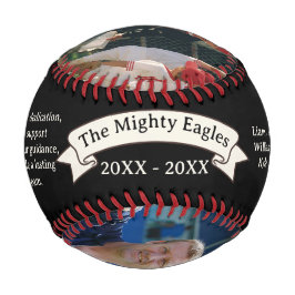 Thank You Coach Appreciation Photo & Team Roster 野球ボール