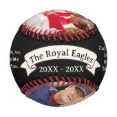 Thank You Coach Appreciation Photo & Team Roster 野球ボール (裏面)