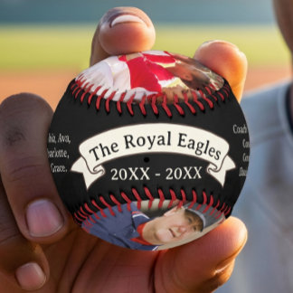 Thank You Coach Appreciation Photo & Team Roster 野球ボール