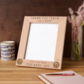Thank you Coach Basketball Team Name Sports レーザー彫刻フレーム (左)