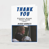 Thank you Coach Card Blue with Photo サンキューカード (正面)