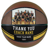 Thank you Coach Team Name and Photo Basketball バスケットボール (正面)