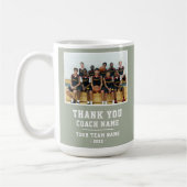 Thank you Coach Team Name Photo コーヒーマグカップ (左)