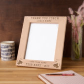 Thank you Coach Volleyball Team Name Sports レーザー彫刻フレーム (左)