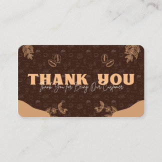 Thank You Coffee Lover Thank You Card 名刺
