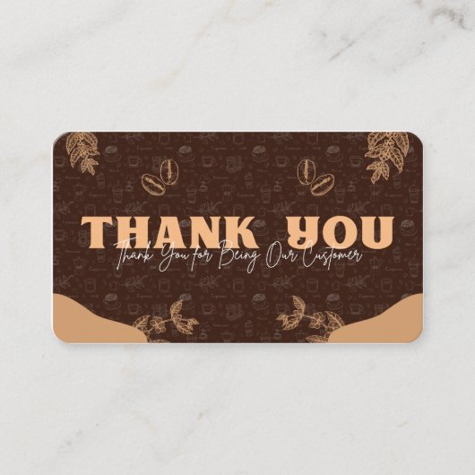 Thank You Coffee Lover Thank You Card 名刺 (正面)