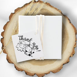 Thank You Cow Themed 結婚's フェイバータグ