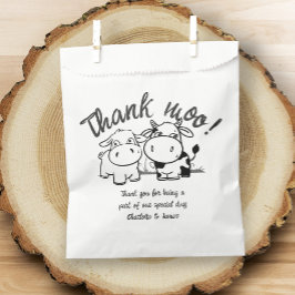 Thank You Cow Themed 結婚's フェイバーバッグ