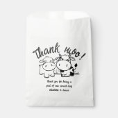 Thank You Cow Themed 結婚's フェイバーバッグ (正面)