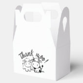Thank You Cow Themed 結婚's フェイバーボックス (オープン)