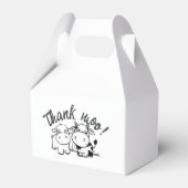 Thank You Cow Themed 結婚's フェイバーボックス (正面サイド)