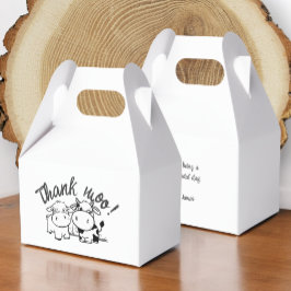 Thank You Cow Themed 結婚's フェイバーボックス