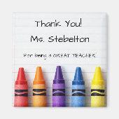 Thank You Crayons Teacher Appreciation Magnet マグネット (正面)