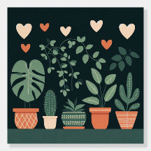 Thank You Cream Green Potted Plants