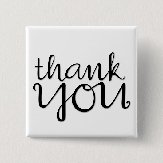 Thank You Cursiveブラックマグネット 缶バッジ (正面)