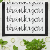 Thank You Cursive紅茶タオル キッチンタオル (折り畳み)
