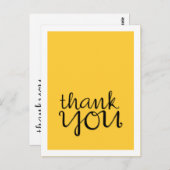Thank You Cursive黒はがき ポストカード (正面/裏面)