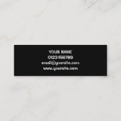 Thank You Cursive Black Business Card スキニー名刺 (裏面)