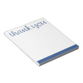 Thank You Cursive Blue Notepad ノートパッド (アングル)