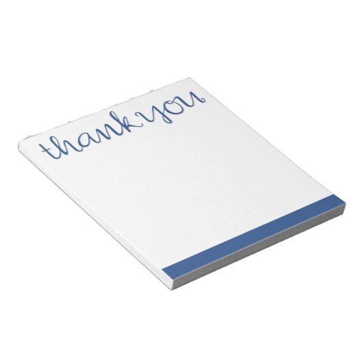Thank You Cursive Blue Notepad ノートパッド (アングル)