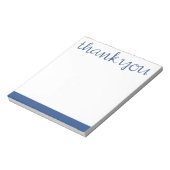 Thank You Cursive Blue Notepad ノートパッド (回転)