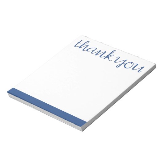 Thank You Cursive Blue Notepad ノートパッド (回転)