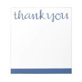 Thank You Cursive Blue Notepad ノートパッド (正面)