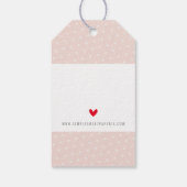 THANK YOU CUTE DOT pattern rainbow color pink ギフトタグ (裏面)
