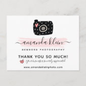 Thank You Cute Minimalist Photography Logo 4-Photo ポストカード (正面)
