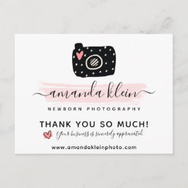 Thank You Cute Minimalist Photography Logo 4-Photo ポストカード
