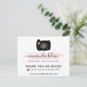 Thank You Cute Minimalist Photography Logo 4-Photo ポストカード (スタンド正面)