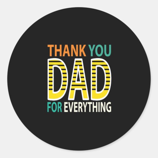 thank you dad for everything ラウンドシール (正面)