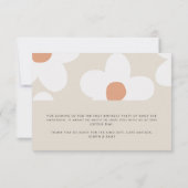 Thank you daisy terracotta natural birthday サンキューカード (裏面)