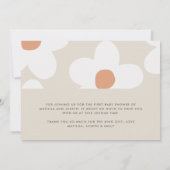 Thank you daisy terracotta natural birthday 招待状 (裏面)