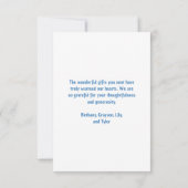 Thank You Deer-ly! Cute Reindeer Christmas サンキューカード (裏面)