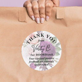 Thank You Delivery Serviceのヴィンテージエレガントフローラ ラウンドシール