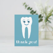 thank you dentist smiling tooth postcard ポストカード (スタンド正面)