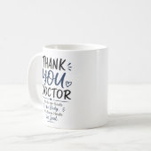 Thank You Doctor Mug – 医学は体を癒す コーヒーマグカップ (正面左)