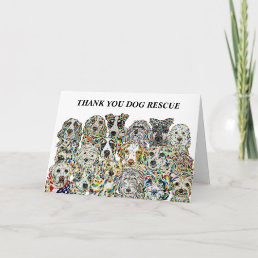 Thank You Dog Rescue Card カード (正面)