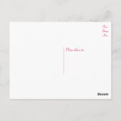 Thank You Doodleハートレッド/ピンク葉書 ポストカード (裏面)