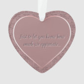 "Thank You" Dusty Rose Acrylic Ornament オーナメント (裏面)