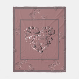 "Thank you" Dusty Rose Fleece Blanket フリースブランケット