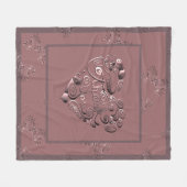 "Thank you" Dusty Rose Fleece Blanket フリースブランケット (正面(横))