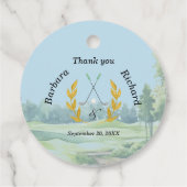 *Thank You Elegant Custom Golf Theme Wedding フェイバータグ (裏面)