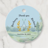 *Thank You Elegant Custom Golf Theme Wedding フェイバータグ (正面)
