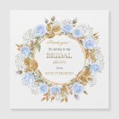 Thank you Elegant Dusty Blue Roses Baby’s Breathe (正面)