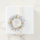 Thank you Elegant Dusty Blue Roses Baby’s Breathe フェイバータグ (インサイチュ)