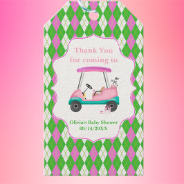 Thank You Elegant Golf Cart Ready For Baby Shower  ギフトタグ