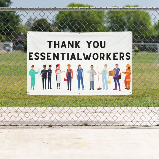 Thank You Essential Workers屋外バナー 横断幕 (インサイチュ)