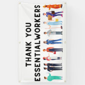 Thank You Essential Workers屋外バナー 横断幕 (縦)